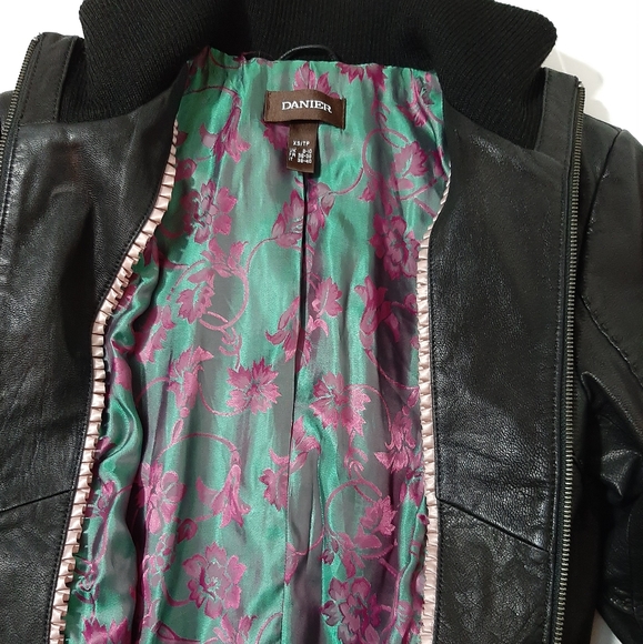 Danier black leather jacket - Picture 1 of 5